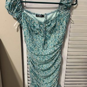 Mint Green Floral Dress